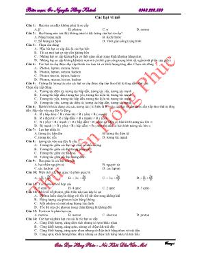 Bài tập về Các hạt vi mô Hóa học lớp 8 - Nguyễn Hồng Khánh